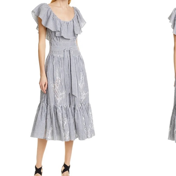 TORY BURCH EYELET EMBROIDERED DRESS - Picture 2 of 9